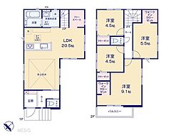 柏市あけぼの2丁目　4期　新築一戸建て　全2棟 1号棟