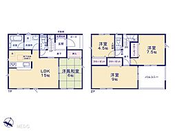 野田市尾崎 第15 　新築一戸建て 全2棟 1号棟