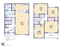 我孫子市布佐　新築一戸建て　全2棟 1号棟