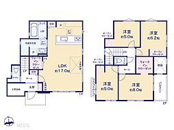 流山市松ヶ丘1丁目5期　新築一戸建て　全2棟 1号棟