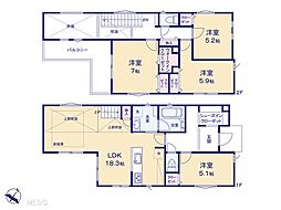 野田市山崎1期　新築一戸建て　全5棟 No.C