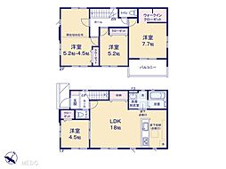 柏市松葉町7丁目　16期　新築一戸建て　全2棟 2号棟