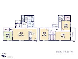 柏市南逆井1丁目　新築一戸建て　全5棟 1号棟