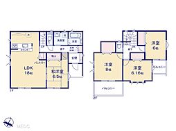 取手市双葉2丁目　新築一戸建て　全2棟 2号棟