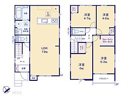 船橋市高根台6丁目8期　新築一戸建て　全3棟 2号棟