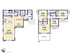 柏市増尾6丁目　9期　新築一戸建て　全4棟 1号棟