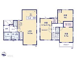 松戸市六実1丁目　10期　新築一戸建て　全1棟 1号棟