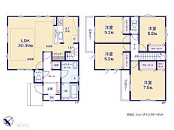 越谷市蒲生3丁目1期　新築一戸建て　全1棟 1号棟