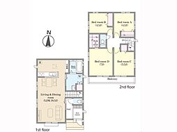 市川市菅野2丁目（本八幡7）　新築一戸建て　全2棟 PLAN1