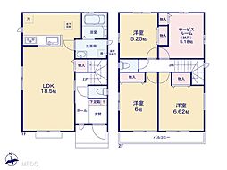 松戸市小金原4丁目　新築一戸建て　全2棟 1号棟