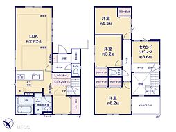 三郷市三郷1丁目　3期　新築一戸建て　全1棟 1号棟