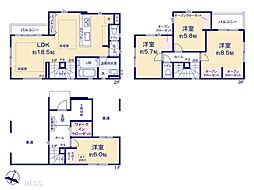 江戸川区西瑞江3丁目　未入居一戸建て　8期　全1棟 1号棟