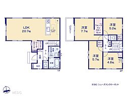 守谷市本町5期　新築一戸建て　全3棟 2号棟