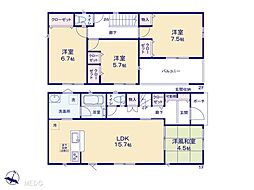 柏市南逆井2丁目　第28　新築一戸建て　全4棟 4号棟