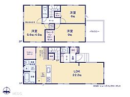 鎌ケ谷市くぬぎ山3丁目　4期　新築一戸建て　全2棟 1号棟