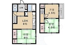 仁川月見丘2戸1貸家