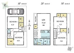 豊島区南長崎3丁目　新築戸建　E号棟  6080万円