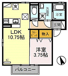 シャンテ中荒井　Ａ 102