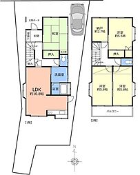 川越市山田戸建て ◆2階建、カースペース、庭付き