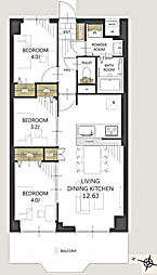 洋伸小豆沢公園マンション 新規内装リフォーム物件