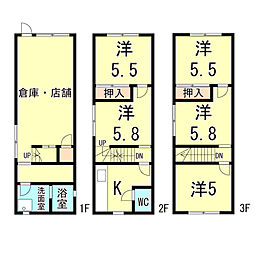 神戸市兵庫区三川口町１丁目の一戸建て