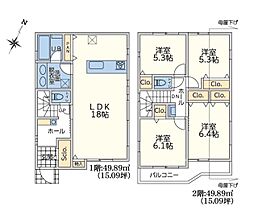 新築分譲戸建　長津田　全3棟　B号棟