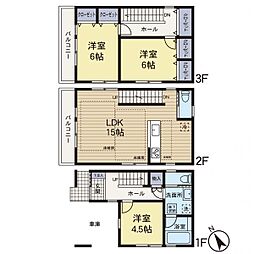 新築分譲戸建　川崎　全3棟　C号棟