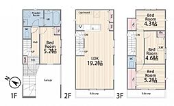 新築分譲戸建　川崎　全3棟　No.1