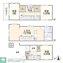 越谷市大沢４丁目の一戸建て