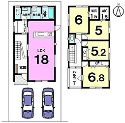 戸建 開明字樋西  1号棟　全2区画