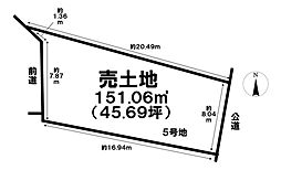 売土地 木曽川町玉ノ井字四ツ辻東二ノ切　5号地　全6区画