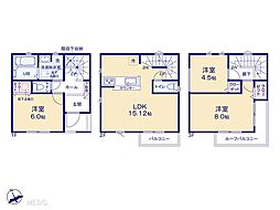 さいたま市浦和区上木崎6丁目　23−1期　新築一戸建て　全2棟