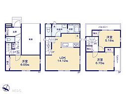 富士見市上沢1丁目　新築一戸建て　全1棟