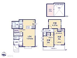 所沢市上安松　11期　新築一戸建て　全2棟