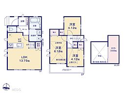 所沢市上安松　11期　新築一戸建て　全2棟