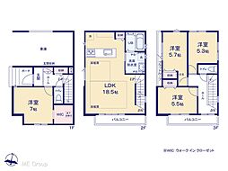 足立区本木南町　3期　新築一戸建て　全1棟