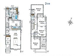 上尾市弁財1丁目　新築一戸建て　全2棟