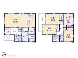 越谷市平方　第3　新築一戸建て　全1棟