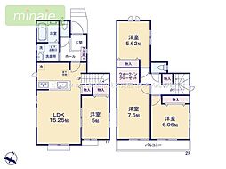 保育園8分　小学校11分　コンビニ3分　習志野台　2区画　B号棟