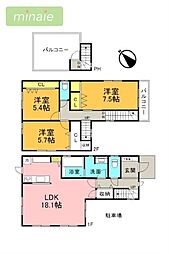 床暖房　食洗機　お風呂TV　船橋市芝山6　中古戸建