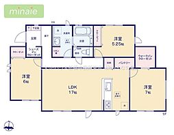 敷地50坪以上　平屋　庭付　駐車2台　二和西　1号棟