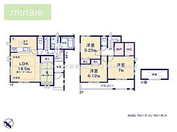 小学校7分　幼稚園10分　床暖房　WIC納戸付き　東菅野　C号棟