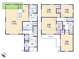 小学校9分　並列2台駐車　パウダールーム　上山町　1号棟