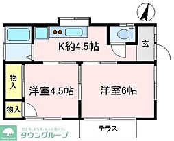 貸家 狭山市鵜ノ木 E