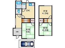 川西町2戸1貸家 西側