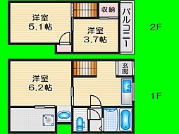 柳川町2丁目貸家 1