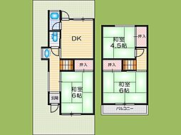 芝生町1丁目2戸1貸家 左側