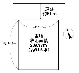 生駒市鹿ノ台北３丁目の土地
