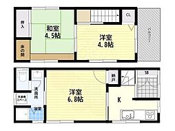 東難波町4丁目三愛貸家 1