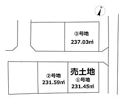 売土地 みらい中野開作A分譲地1期（3区画）